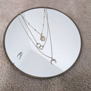 Layered moon necklace